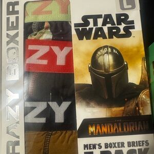 Star Wars Mandalorian Men's Boxer Briefs - Black, Red, Green